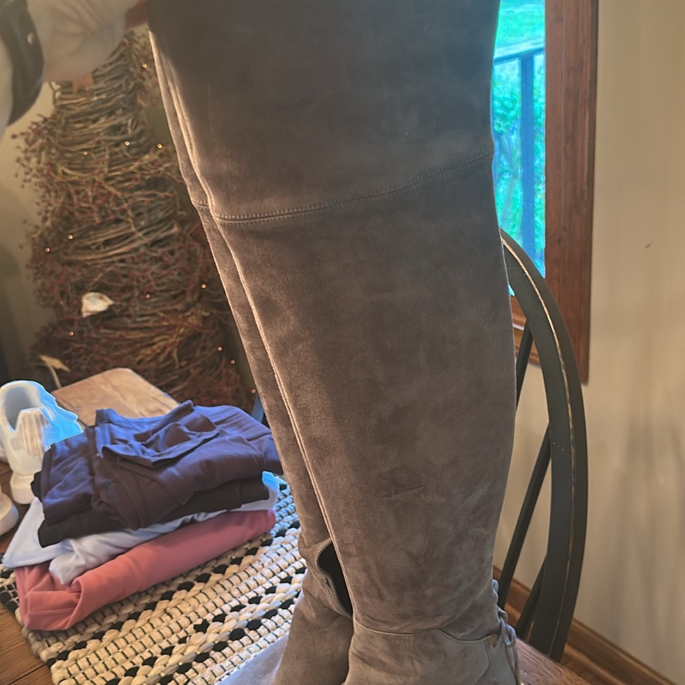 Tory Burch Gray Heeled Boots